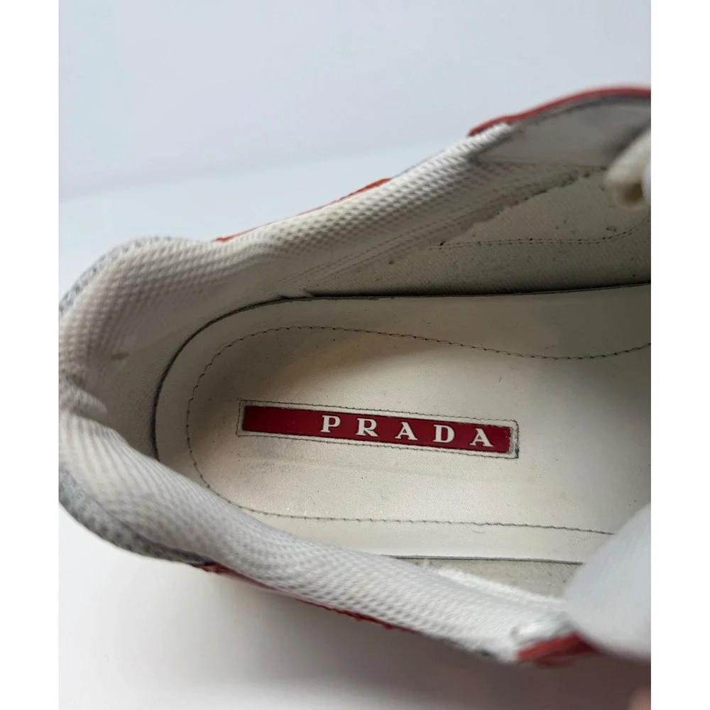 Prada Americas Cup Sneaker Orange Size 10 US 9 Prada